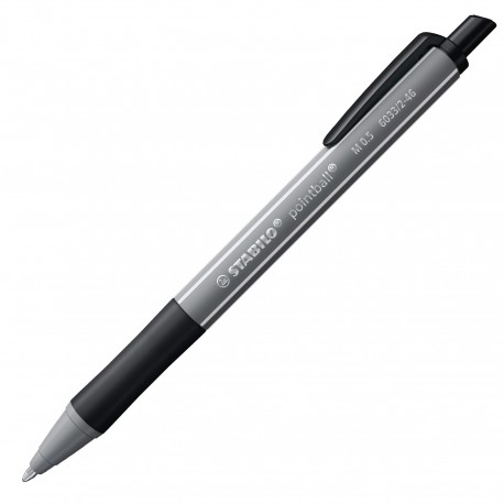 Pix cu mecanism Stabilo Pointball Colorful, 0.5 mm, negru