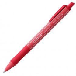 Pix cu mecanism Stabilo Pointball Colorful, 0.5 mm, rosu
