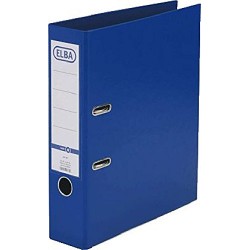 Biblioraft A4, plastifiat PP/PP, margine metalica, 80 mm, ELBA Smart Pro - albastru