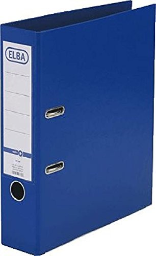 Biblioraft A4, plastifiat PP/PP, margine metalica, 80 mm, ELBA Smart Pro - albastru