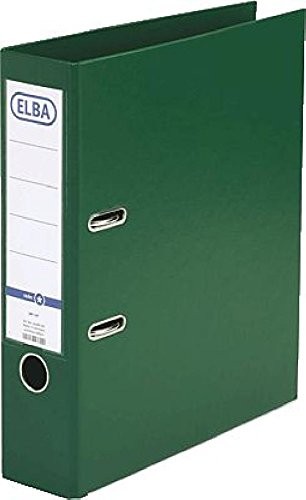 Biblioraft A4, plastifiat PP/PP, margine metalica, 80 mm, ELBA Smart Pro - verde