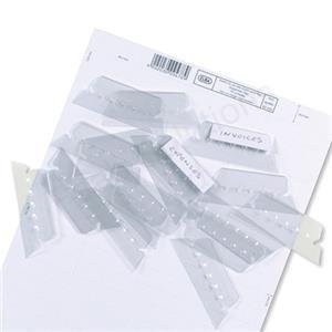 Etichete albe pe format A4, microperforate, pentru dosare suspendate, 10coli/set, ELBA