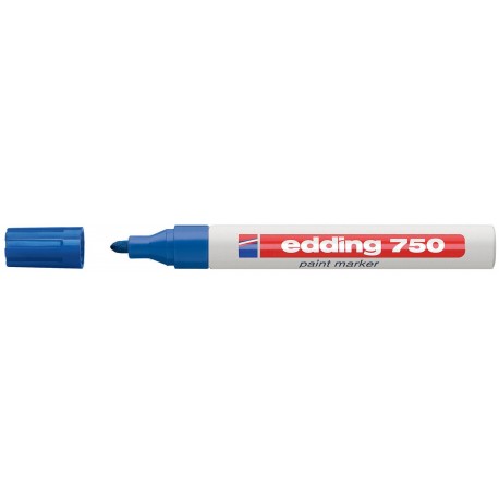 Paint marker Edding 750, varf rotund, 2 - 4 mm, albastru