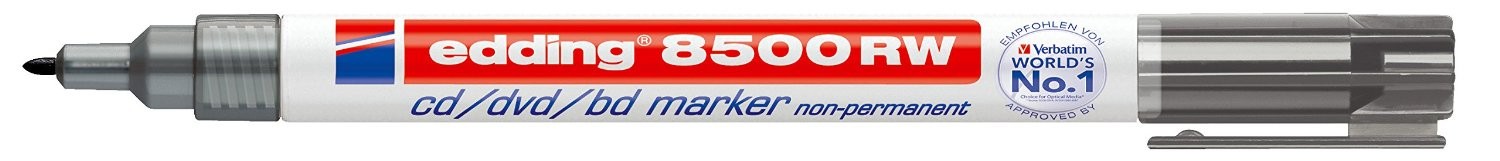 Marker non-permanent Edding 8500 pentru CD, 1 mm, negru