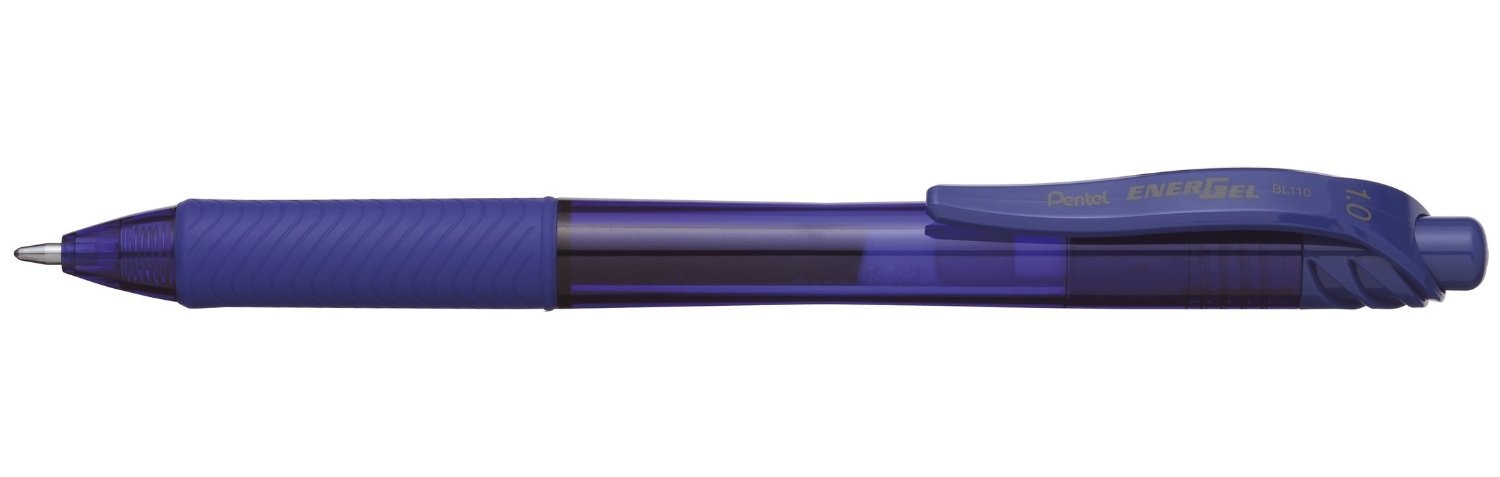 Roller gel Pentel Energel X, varf metalic 0.5 mm, albastru