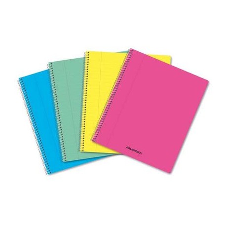 Caiet cu spirala, A5, 60 file - 80g/mp, coperta PP transparent color, AURORA - dictando Caiet cu spirala, A5, 60 file - 80g/mp, coperta PP transparent color, AURORA - dictando