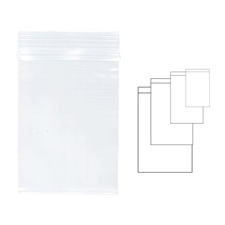 Pungi plastic cu fermoar pentru sigilare, 80 x 120 mm, 100 buc/set, KANGARO - transparente