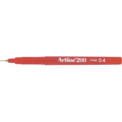 Liner ARTLINE 200, varf fetru 0.4mm - rosu
