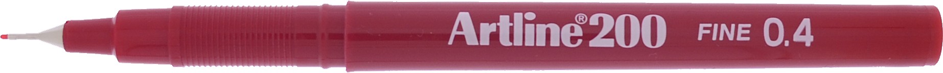 Liner ARTLINE 200, varf fetru 0.4mm - rosu inchis