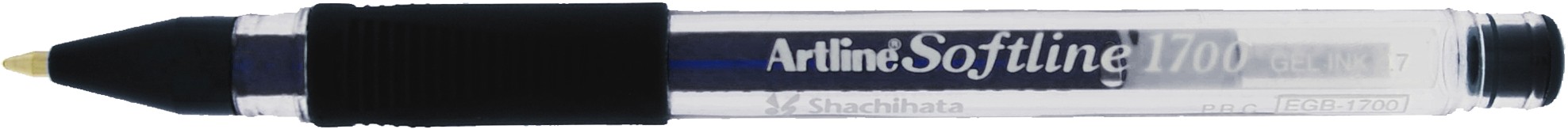 Pix cu gel ARTLINE Softline 1700, rubber grip, varf 0.7mm - negru