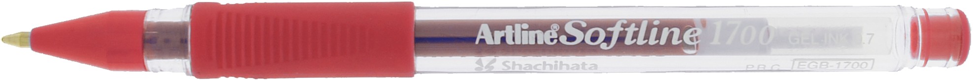 Pix cu gel ARTLINE Softline 1700, rubber grip, varf 0.7mm - rosu