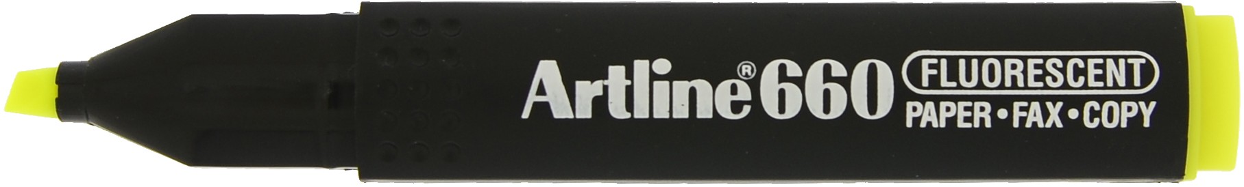 Textmarker ARTLINE 660, varf tesit 1.0-4.0mm - galben fluorescent