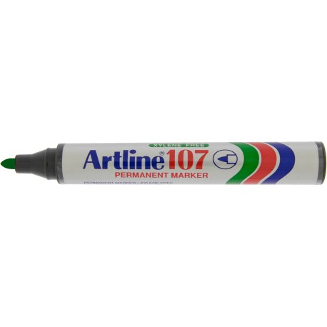 Permanent marker ARTLINE 107, corp plastic, varf rotund 1.5mm - verde