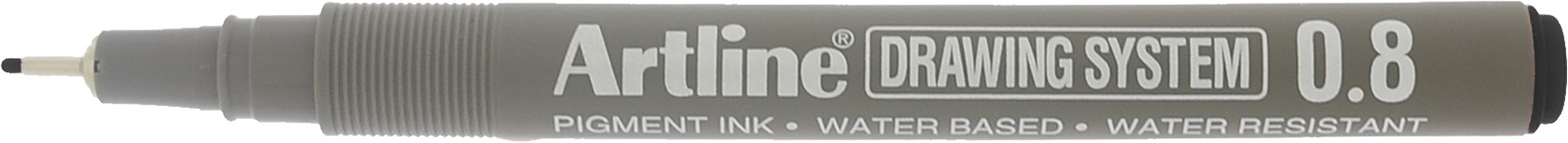 Marker pentru desen tehnic ARTLINE, varf fetru 0.8mm - negru