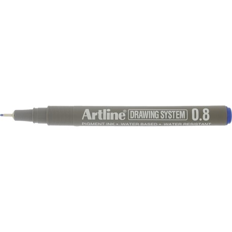Marker pentru desen tehnic ARTLINE, varf fetru 0.8mm - albastru
