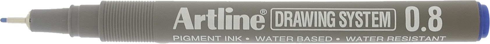 Marker pentru desen tehnic ARTLINE, varf fetru 0.8mm - albastru