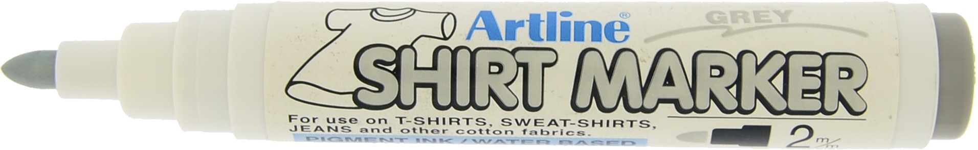 T-Shirt marker ARTLINE, corp plastic, varf rotund 2.0mm - gri