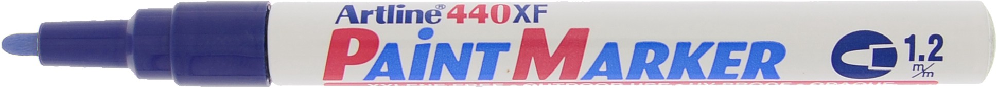 Marker cu vopsea ARTLINE 440XF, corp metalic, varf rotund 1.2mm - albastru