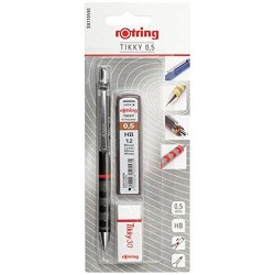 Set Rotring Tikky format din creion mecanic Tikky III Original, 0.5 mm + set mine 0.5 mm HB + radiera