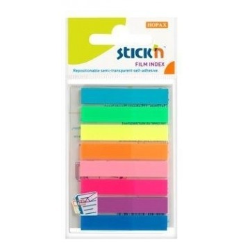 Stick index plastic transparent color 45 x 8 mm, 8 x 20 file/set, Stick
