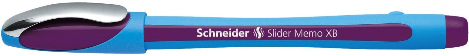 Pix SCHNEIDER Slider Memo XB, rubber grip, accesorii metalice - scriere violet