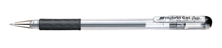 Roller cu gel Pentel Hybrid Gel Grip, varf metalic 0.6 mm, negru