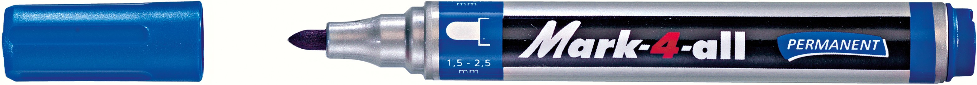 Marker permanent Stabilo Mark-4-All, varf 1.5 - 2.5 mm, albastru
