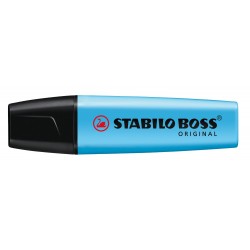 Textmarker Stabilo Boss, varf retezat 2 -5 mm, albastru
