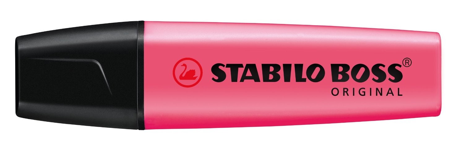 Textmarker Stabilo Boss, varf retezat 2 -5 mm, roz