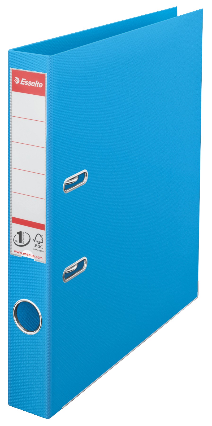 Biblioraft ESSELTE No. 1 Power, A4, plastifiat PP/PP, margine metalica, 50 mm - bleu