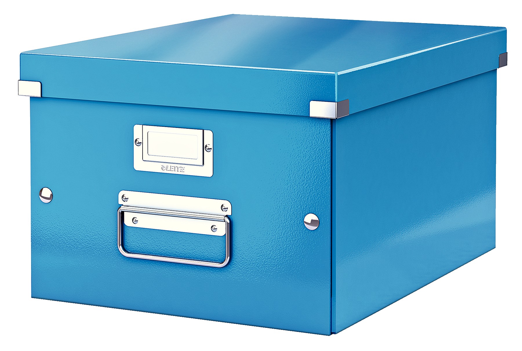 Cutie depozitare LEITZ WOW Click & Store, carton laminat, medie, albastru