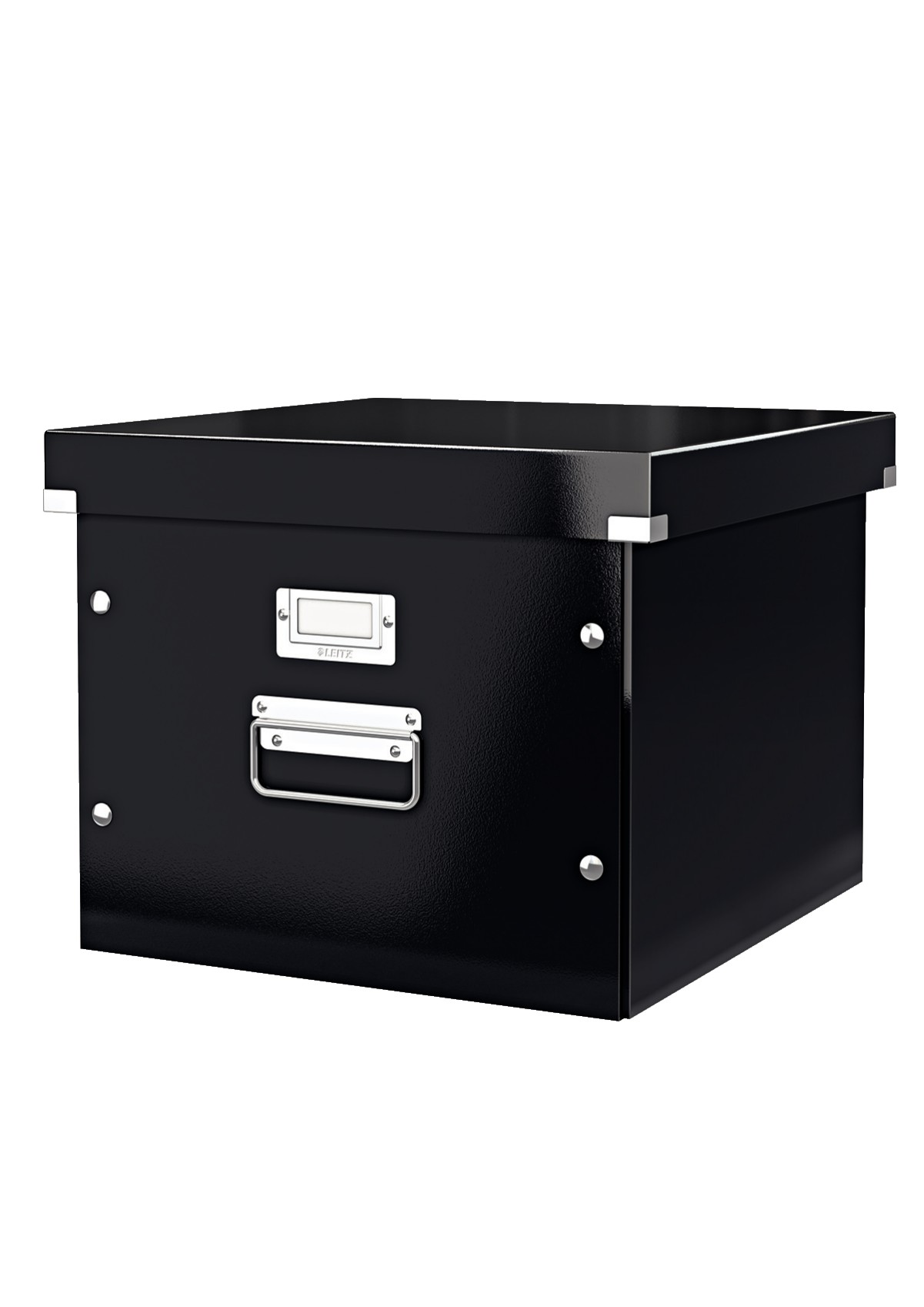 Cutie depozitare LEITZ WOW Click & Store, pentru 15 dosare suspendabile, carton laminat, negru