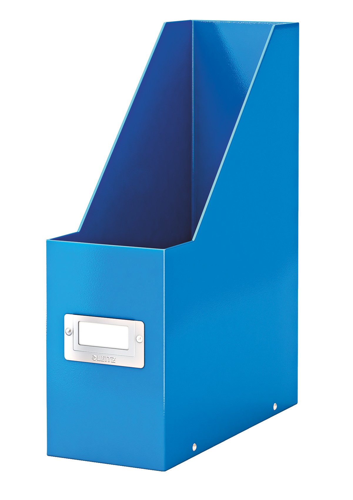 Suport vertical LEITZ WOW Click & Store, pentru documente, carton laminat, A4, albastru