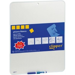 Tablita pentru scris 25.5 x 18 cm marker, CLIPPER - alba