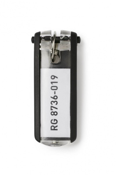 Suport eticheta pentru chei Durable, 6 bucati/set, negru