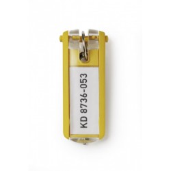 Suport eticheta pentru chei Durable, 6 bucati/set, galben