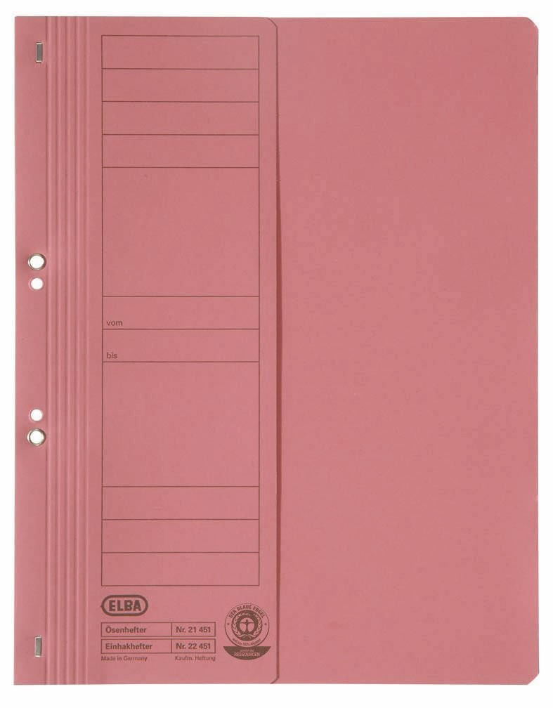Dosar carton cu capse 1/2 ELBA Smart Line - rosu