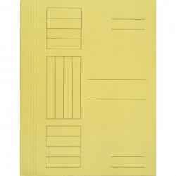 Dosar Basic plic, A4, carton, 10 bucati/set, galben