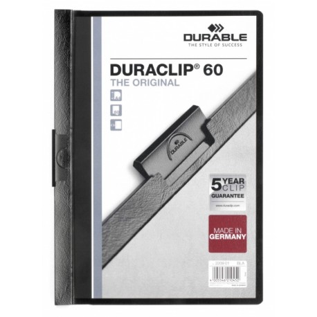 Dosar Durable Duraclip Original, 60 coli, negru