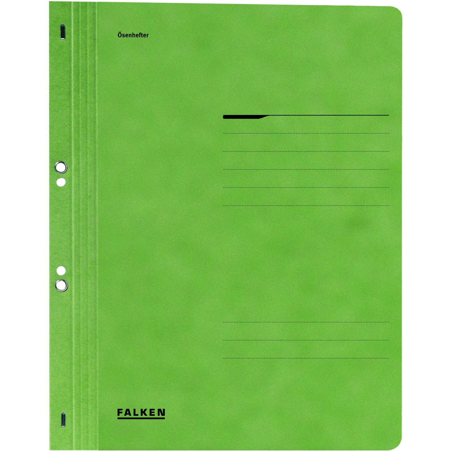 Dosar cu gauri 1/1 Falken Lux, carton, 250 g/mp, verde