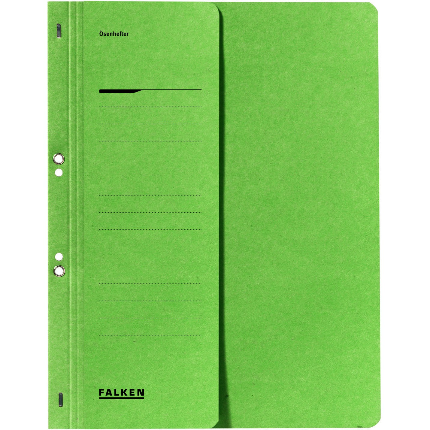 Dosar cu gauri 1/2 Falken Lux, carton, 250 g/mp, verde