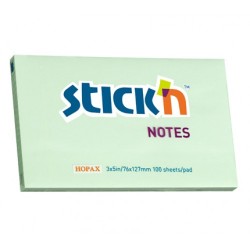 Notes autoadeziv 76 x 127 mm, 100 file, Stick"n - verde pastel