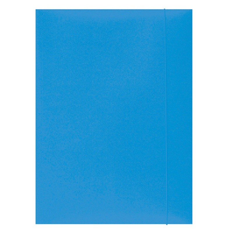 Mapa din carton plastifiat cu elastic, 300gsm, Office Products - bleu
