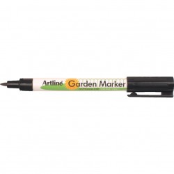 Marker ARTLINE Garden, pentru uz exterior (gradina), corp metalic, varf rotund 0.8mm - negru