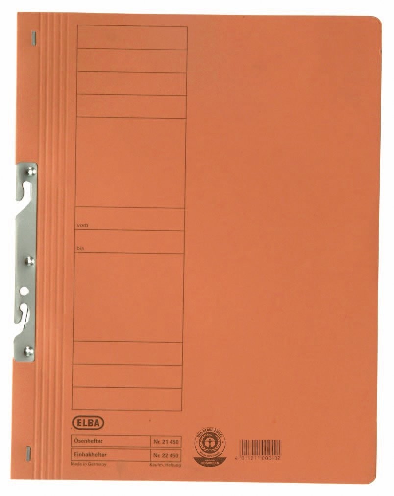 Dosar carton incopciat 1/1 ELBA Smart Line - orange