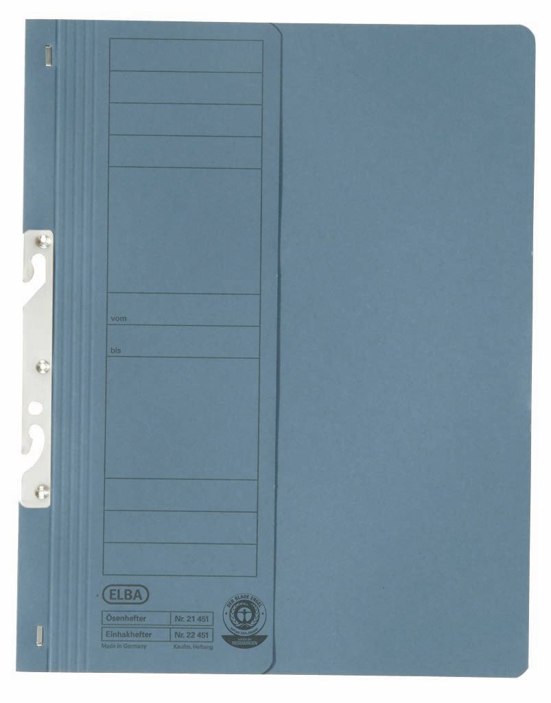 Dosar carton incopciat 1/2 ELBA Smart Line - albastru
