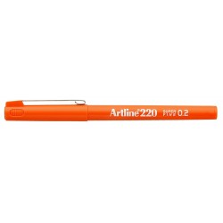 Liner ARTLINE 220, varf fetru 0.2mm - portocaliu