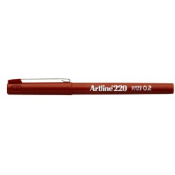 Liner ARTLINE 220, varf fetru 0.2mm - maro