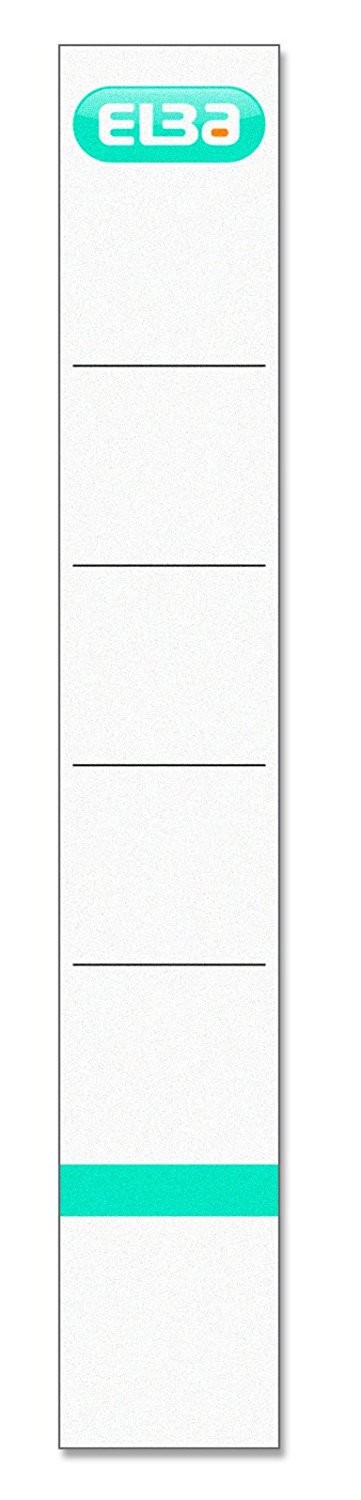 Etichete albe pentru biblioraft 50 mm , 10/set, ELBA