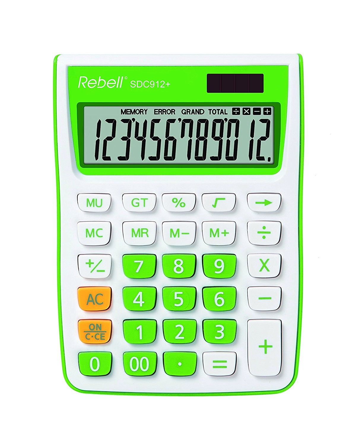 Calculator de birou, 12 digits, 145 x 104 x 26 mm, Rebell SDC 912 - alb/verde